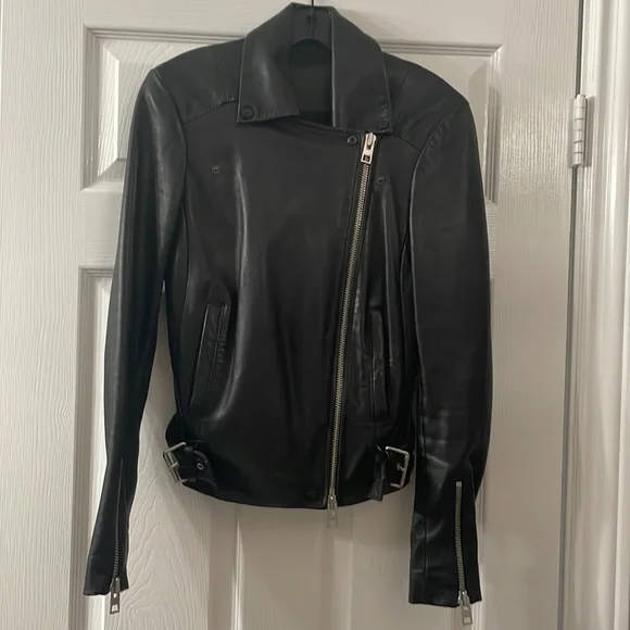 Allsaints Black Leather Jacket- Limited Edition - Picture 2 of 8
